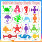 Bath Toys For Kids, 38 Pcs Suction Cup Bath Toys Silicone Ocean Animal Bath Tub Toys For Kids Ages 4-8 Window Building Bath Suct