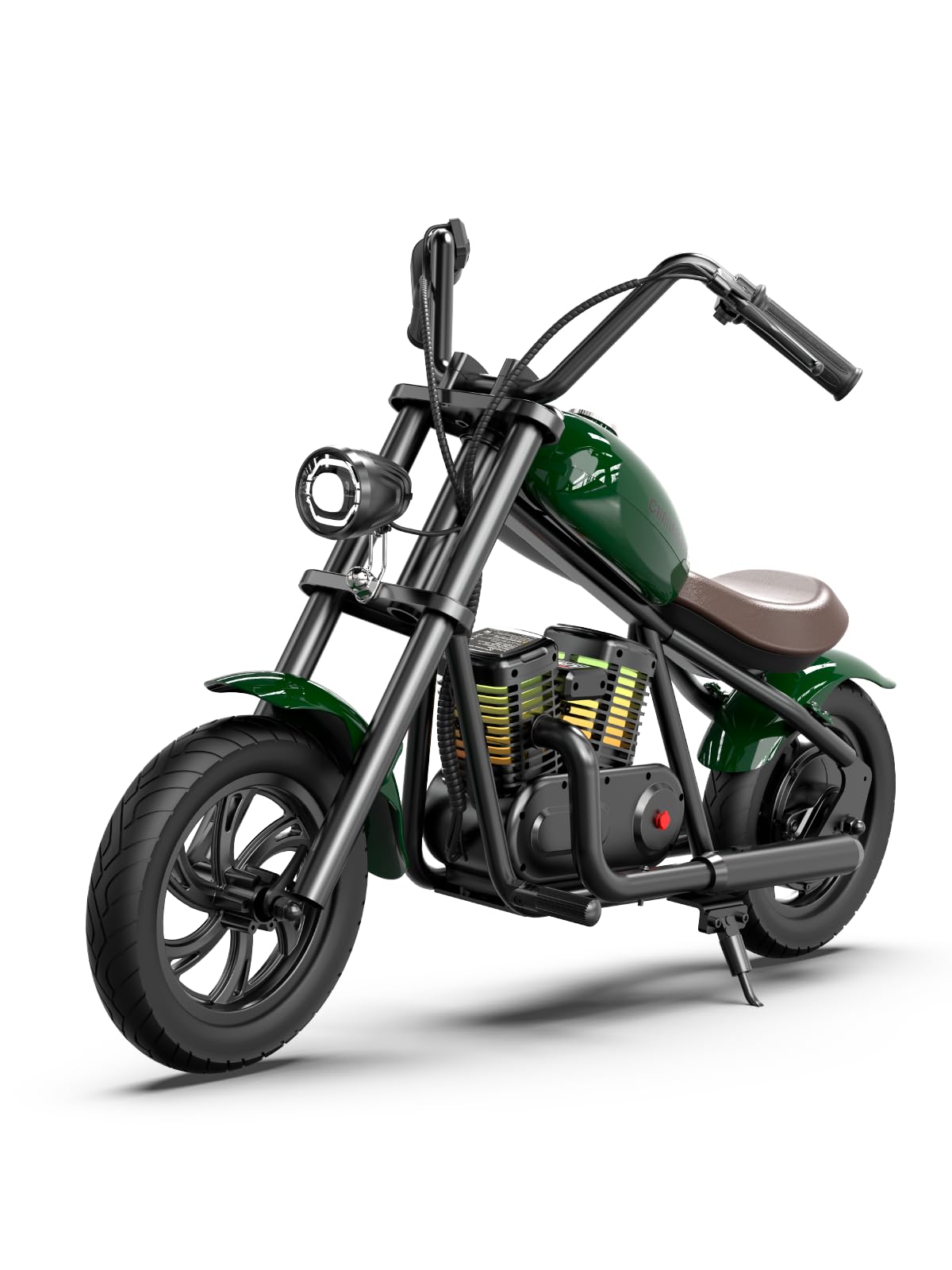 HYPER GOGO Kids Electric Bike - 3 Speed Modes, 10 MPH, Iron Alloy, Large, Green, Model EL-MB07P