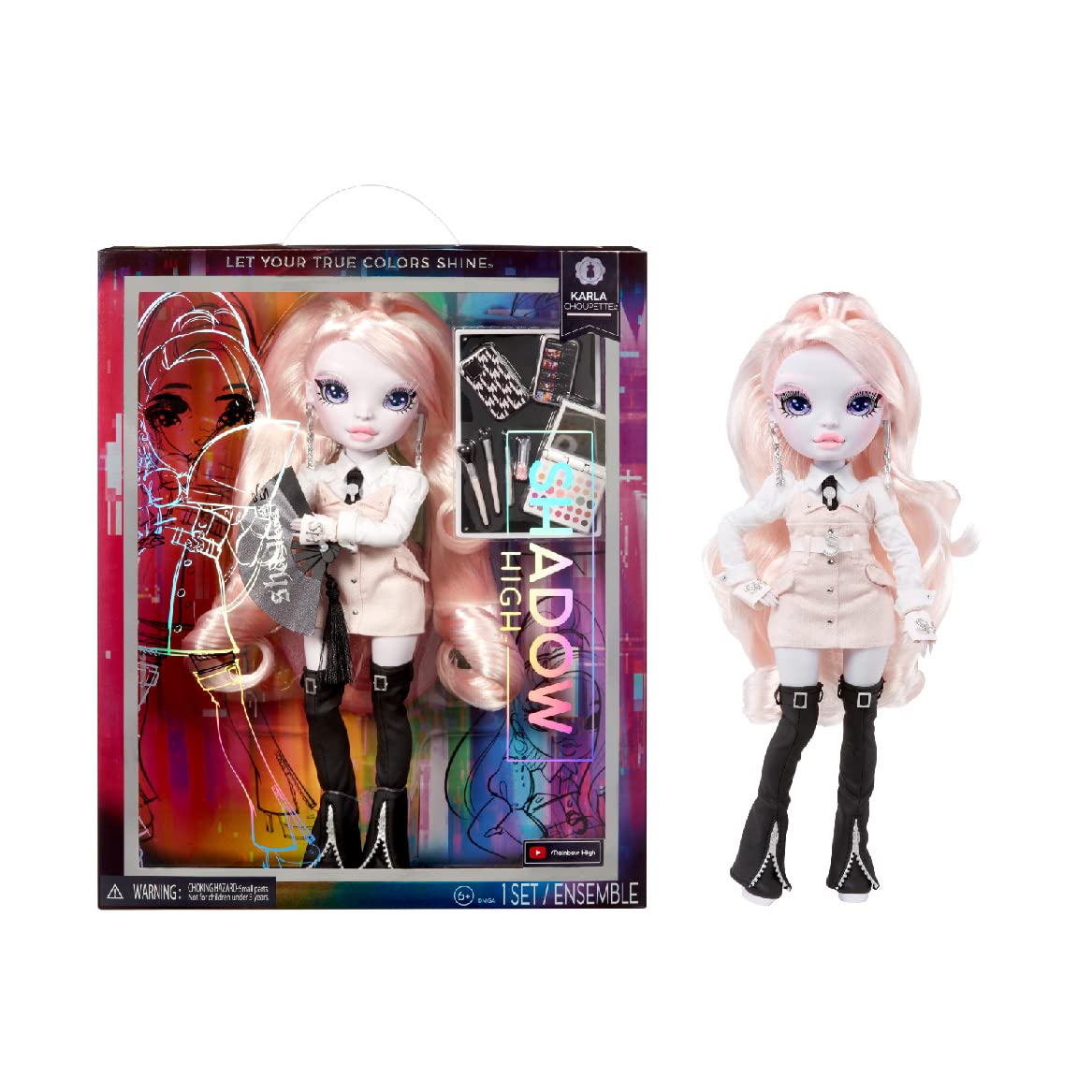 Rainbow High Shadow High Karla Choupette- Pink Fashion Doll. Fashionable Outfit & 10+ Colorful Play Accessories. Great Gift For Kids 4-12 Years Old & Collectors