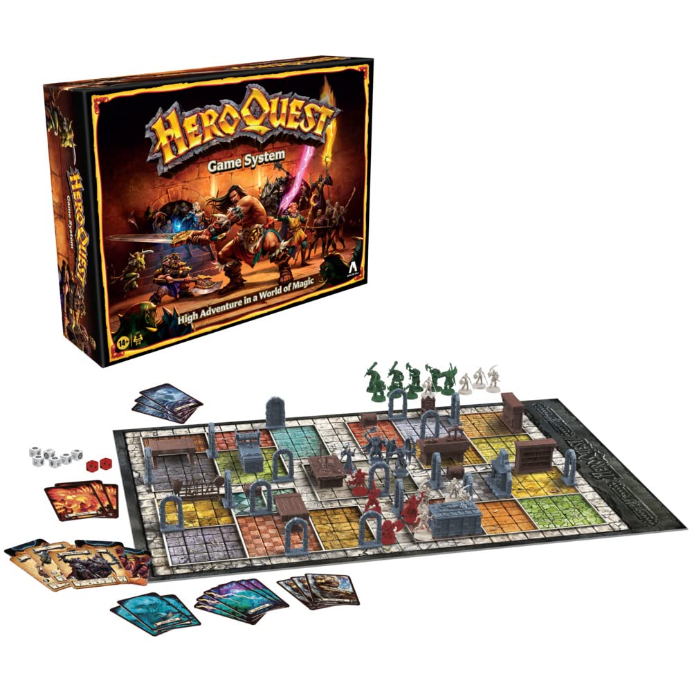 Monopoly Hasbro Gaming Avalon Hill HeroQuest Game System, Fantasy Tabletop Adventure Game for 2-5 Players, Multicolor, Model HAS2847U