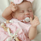 WOOROY Realistic Reborn Baby Dolls - 16 Inch Lifelike Newborn Preemie Baby Dolls Girl Handmade Real Life Baby Dolls Soft Cloth B
