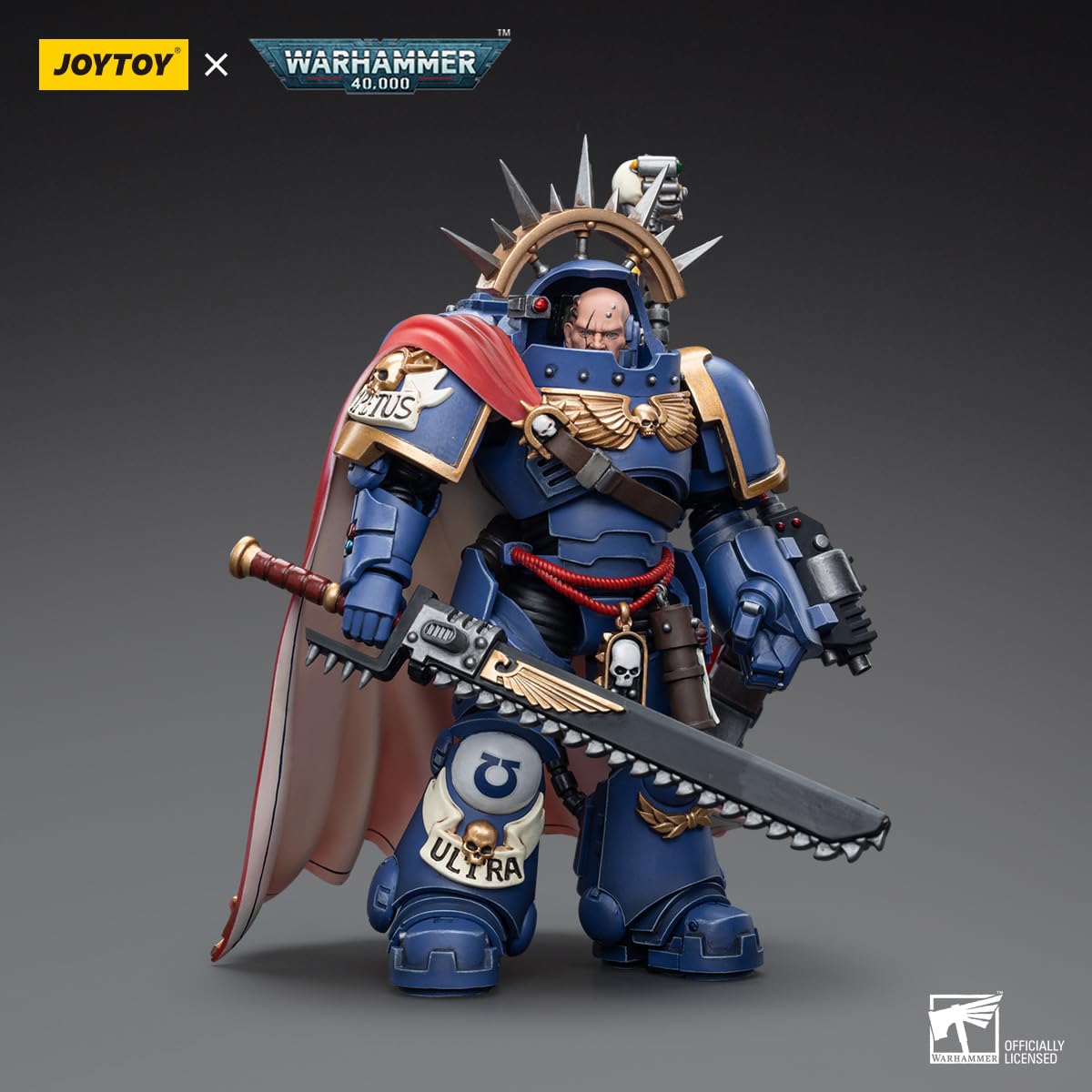 malt-inspiredISE JOYTOY 1/18 Action Figures - Warhammer 40 000 Ultramarines Captain in Gravis Armour - 5 Classic Character Collectible Age 15 and Above