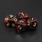 Creebuy Dnd Dice Set 7Pcs Red Mix Black Nebula Dice For Dungeon And Dragons D&D Rpg Role Playing Games Polyhedral Dice