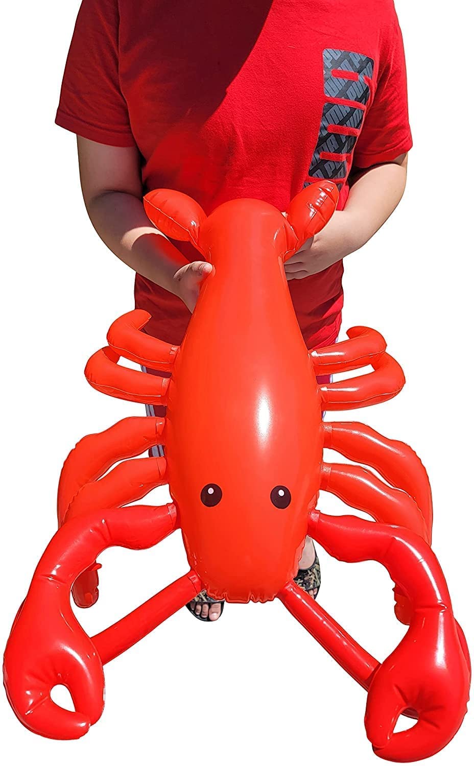 Large 20'' Red Blow-Up Inflatable Lobster Pool Toy Luau Nautical Clam Bake Beach Hawaii Key West Theme Party Decoration (1 Pack)