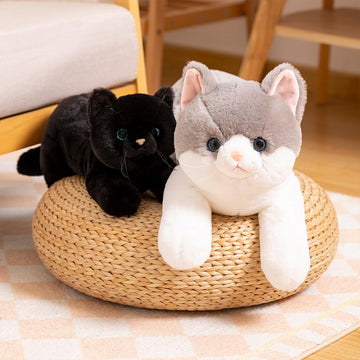 Yeqivo Cat Stuffed Animal Realistic Cat Plush Toy,Soft Plush Kitty Stuffed Animal For Kids Girlfriend,Cute Plush Cat Animals For