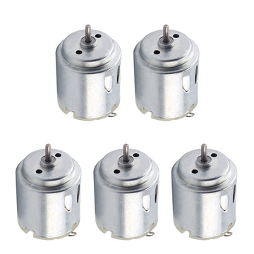 Fielect 5Pcs DC Motor 5.5V 6500RPM 0.08A Micro Motor Mini Motor Electric Motor Round Shaft for RC Boat DIY Airplane Toys Model D