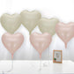 30 Pcs Cream Baby Pink Heart Balloons 18In Heart Shaped 18 Inch Balloons Helium Mylar Balloons Foil Balloon Decoration For Women