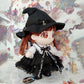 Niannyyhouse 7.8In/20Cm Plush Doll Clothes Hat + Dress 2-Piece Set Black Magic Hat Mesh Lace Dress