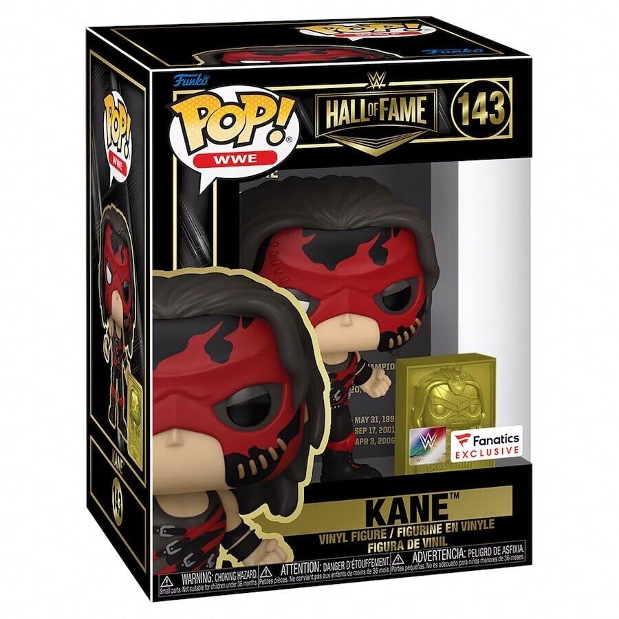 Funko POP! WWE Kane Hall of Fame #143 - Exclusive Vinyl Figure, Red and Black, Collectible Toy