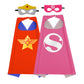Riorand Kids Superhero Capes And Masks, Ideal For Boys And Girls Cosplay,Birthday Party,Christmas,Halloween Dress Up Red+Pink01