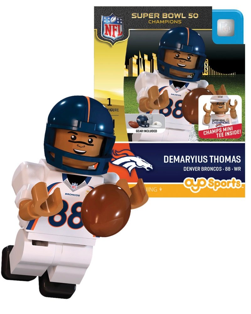 OYO NFL Denver Broncos Super Bowl 50 Champions Demaryius Thomas Minifigure, Small, Black