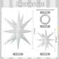 Toniful 8 Pcs White Star Foil Balloons Large Star Balloons White Explosion Star Mylar Balloons For Party Backdrop Christmas New