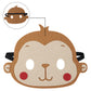 Jtnohx Felt Animal Masks, 10 Pcs Halloween Mask, Animal Costume For Birthday Party Supplies (Monkey Mask)