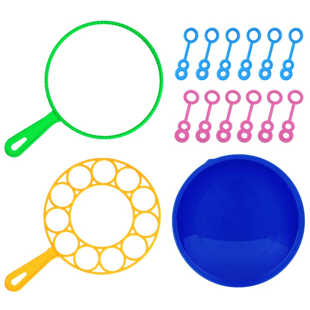 B bangcool Big Bubble Wands Set - Large Plastic Bubble Maker with Tray, Blue, Model I924342URHZ16LNO9