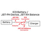 Spektrum Adapter: IC3 Battery/JST-PH Device, JST-XH Balance, SPMXCA326 Medium