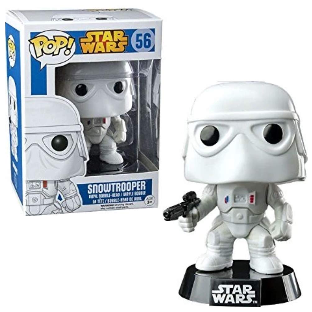 Funko Pop! Star Wars #56 Snowtrooper Figure - White Resin Collectible, Funko Model FUNVPOP5445