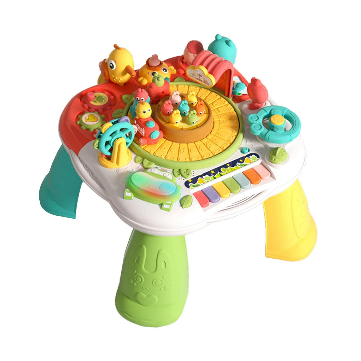 Trendivibe Portable Musical Learning Table Sensory Sound Toy Colorful For Boys Infant Red| Baby Learning Toy | Infant Activity T