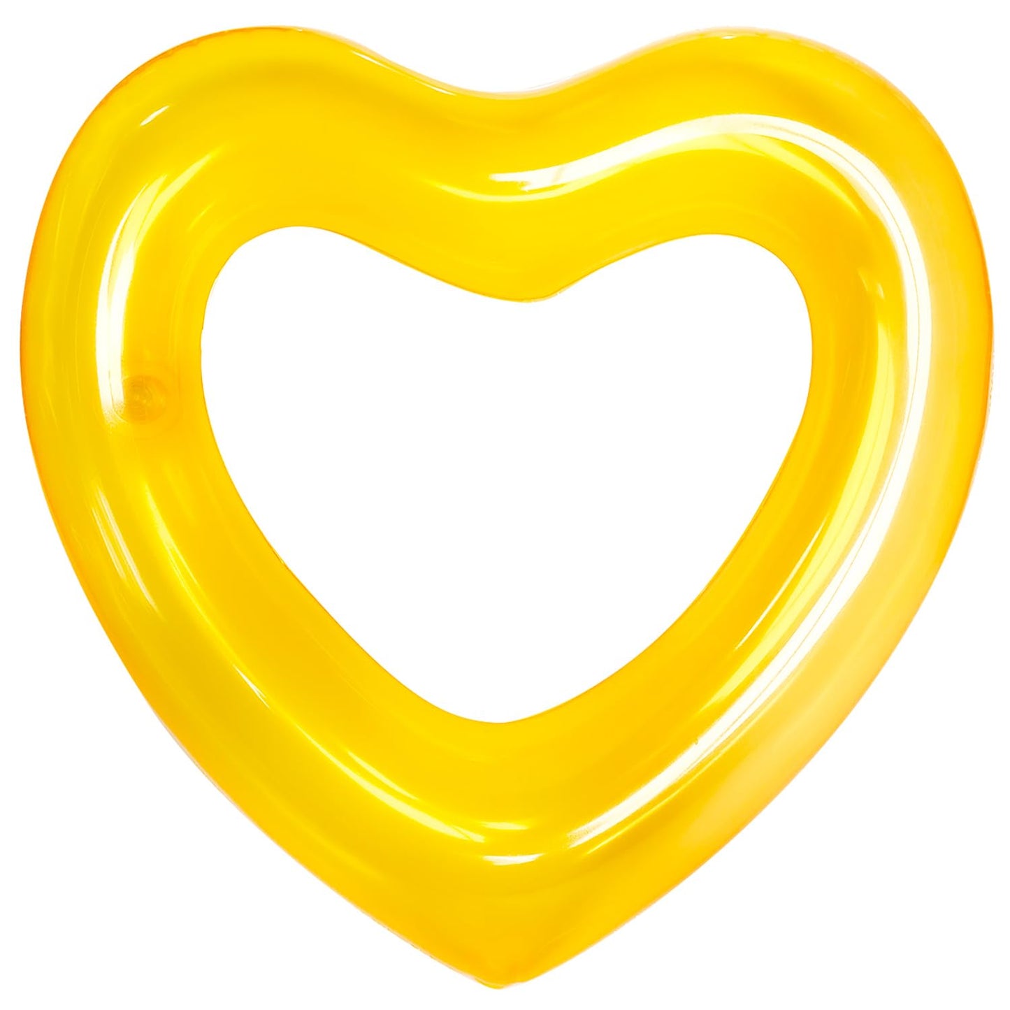 Kid Heart Pool Float for Kids Kid Pool Floats  Water Fun Beach Party Toys for Kids Birthday Scene Layout Props. (18 in Transparent Yellow)