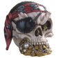 Stealstreet Ss-G-44015 Pirate Skull Head With Treasure Collectible Figurine Statue Decoration