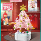 Yujhitp Pink Christmas Tree Building Set, Christmas Tree Building Bricks Set For 6+ Year Old Kids, Xmas Tree Gift Toy For Boys &