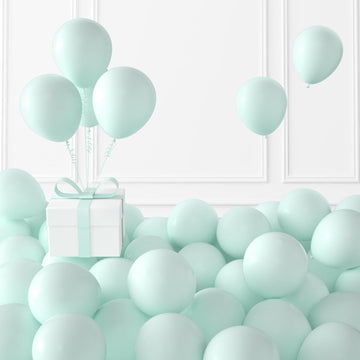 Kalor Pastel Green Green Balloons,100 Pcs 5 Inch Mini Matte Latex Balloons For Balloon Garland Arch, Birthday Decoration, Wedding Party, Baby Shower Decorations