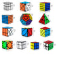Speed Cubes, [13Pack] Speed Cube Set - Megaminx Mirror Pyramid Fluctuation Angle Wheel Square King Puzzle Cube Collection Speed Cube Bundles For Kids& Adults
