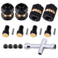 4pcs Brass Wheel Hex Extended Adapter Upgrades for Axial SCX24 90081 1/24 RC Crawler Car, with Locknuts and Cross Wrench