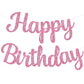 Beishida Pink Happy Birthday Banner - No Diy,10Feet,Pre-Strung-Glitter Happy Birthday Sign, Happy Birthday Garland,Happy Birthda