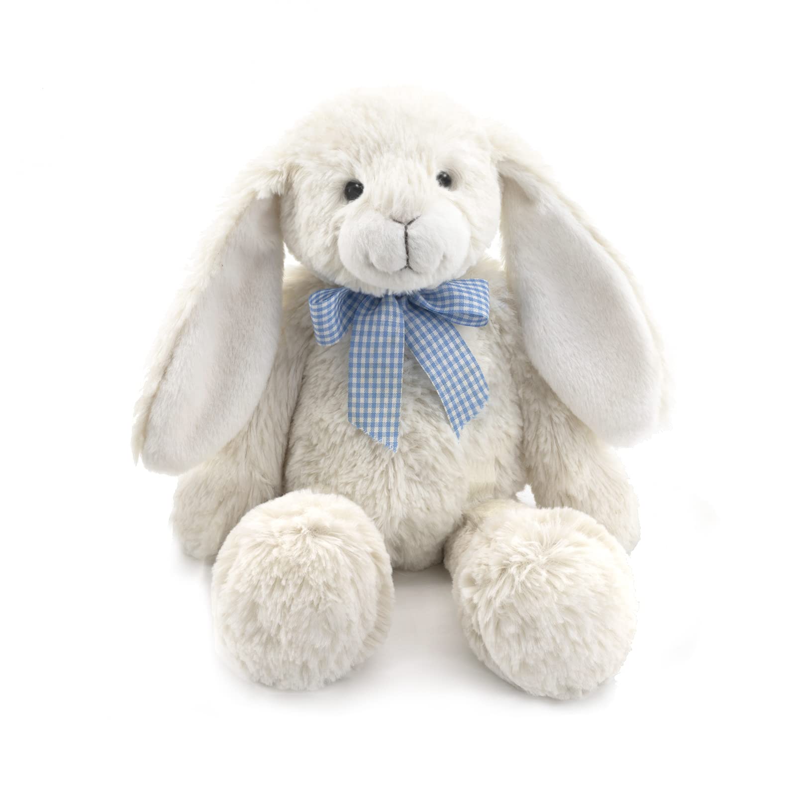 Mr Vivicare 14'' Blue Bunny Stuffed Animals For Kids And New Born Babies,Huggable Rabbit Plush Toy With Bow For Boys And Girls,G