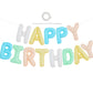 Toniful Light Colorful Happy Birthday Balloon Banner 16 Inch Mylar Foil Letters Birthday Sign Bunting For Girls Boys Kids & Adul