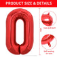 Toniful 40 Inch Large Bright Red Letter Balloons A-Z, Giant Jumbo Helium Foil Mylar Big Letter O Balloons For Birthday Party Ann