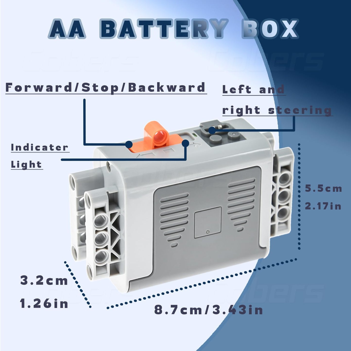 Cobers 5Pcs Power-Function Set Compatible With Major Brand Technic-Parts Motor-Set Ir Receiver Remote-Control Aa Battery Box