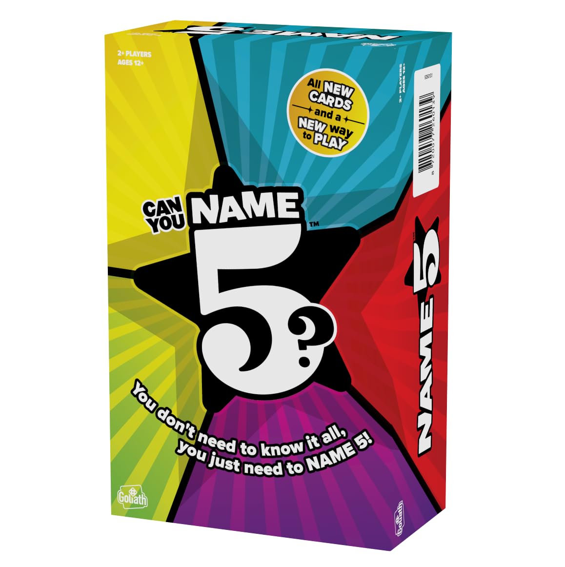 Goliath Name 5 Board Game - Party Game for 2+ Players, Ages 12+, Multicolor, 2.5 x 4.9 x 7.9 inches, Model
