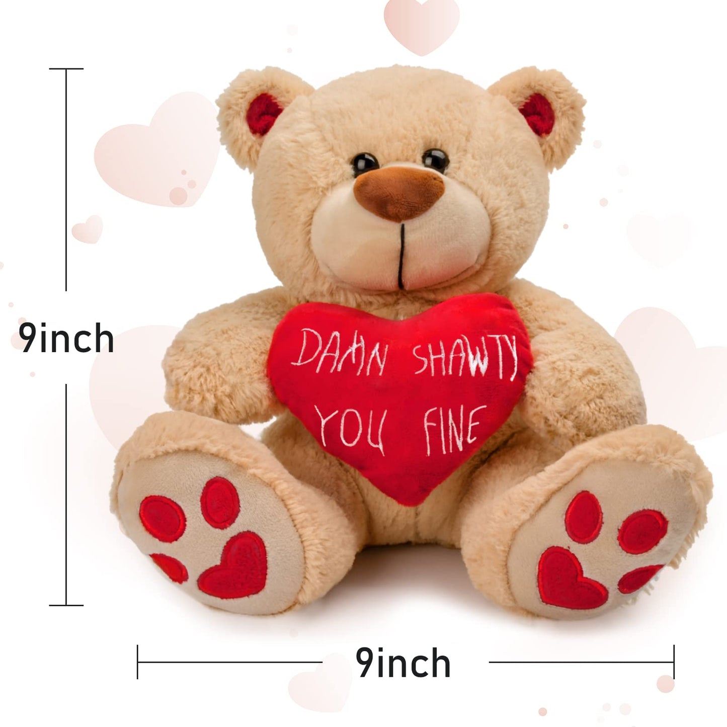 Casetank Valentines Day Gifts Teddy Bear Stuffed Animals Plush Bear & Heart,Birthday Gifts For Her Women Girlfriend Wife Mom Kid