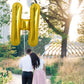 Toniful 40 Inch Large Gold Letter H Balloons Helium Balloons,Foil Mylar Big Balloons For Birthday Party Anniversary Supplies Dec
