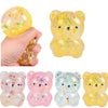 Dhjrefhhd 1Pccs Squeeze Toys Letter Sequins Candy-Bear Stress Relief Toy Hand Fidget Sensory Office Desk Squishy Toy (Yellow Or