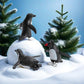 Ai-Fun 11Pcs Penguin Igloo Figurine Toys Realistic Ocean Tiny Animal Model Polar Animal Figures Set