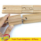Set of 8 Male-Male Female-Female Wooden Train Track Adapters - Railway Expansion Accessories Compatible with Major Toy Trains -