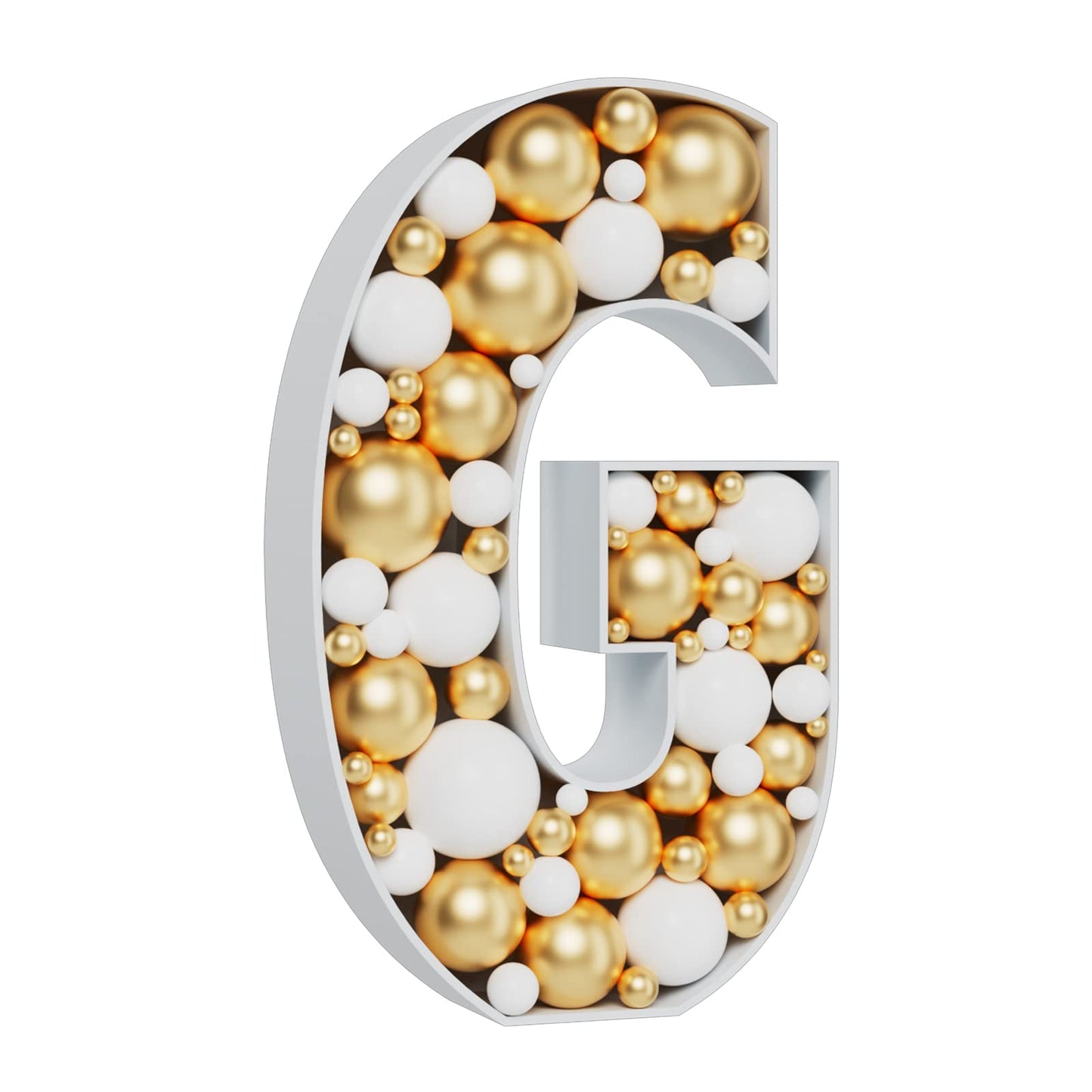 3Ft Large Marquee Letters Mosaic Balloon Frame Pre-Cut Foam Board Marquee Light Up Letters G For Birthday Party Decorations,Wedd