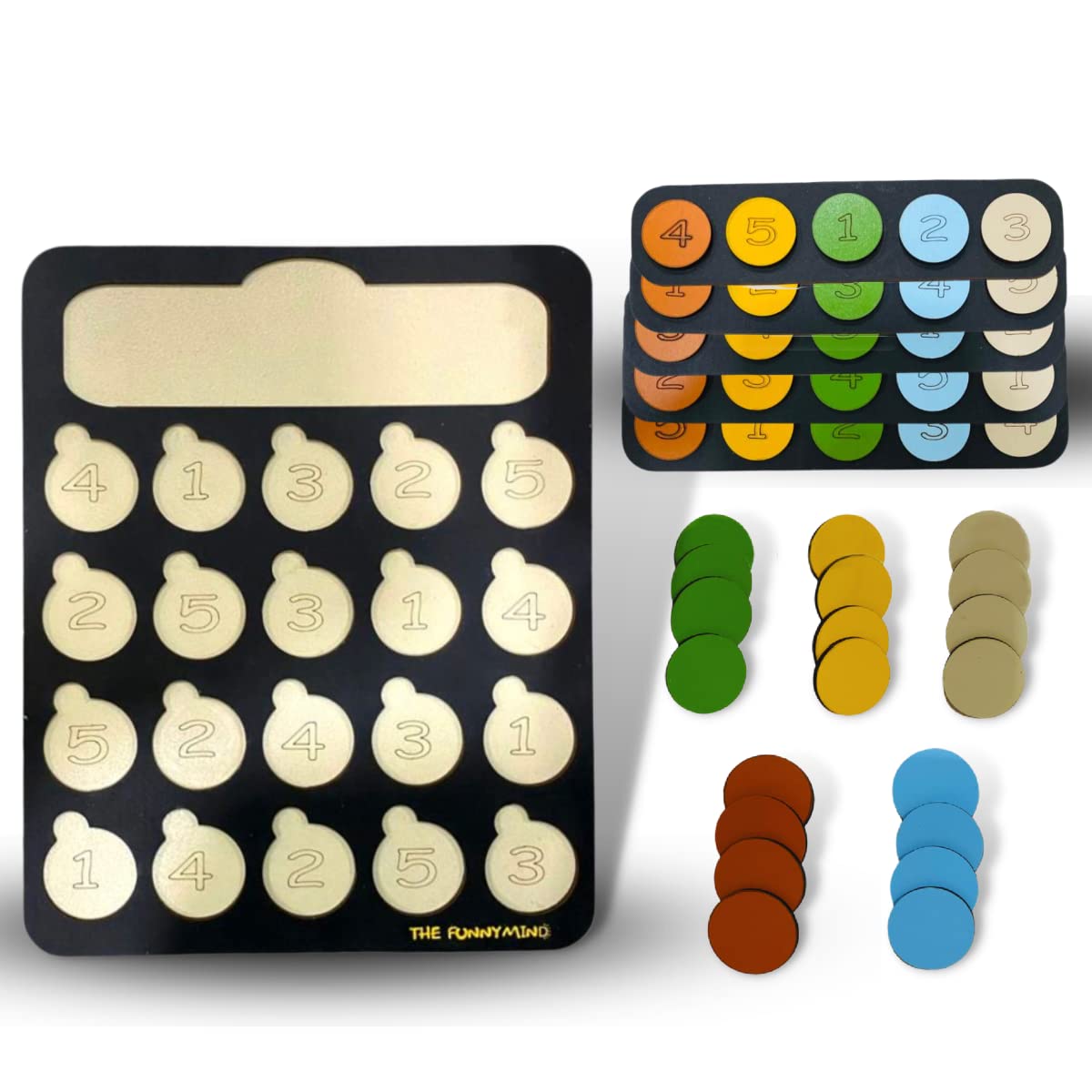 The Funny Mind Number And Color Wooden Puzzle For Kids 1 2 3 4 5 Year Old