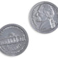 LEARNING ADVANTAGE-7522 Play Nickels - Set of 100 Plastic Coins - Designed and Sized Like Real US Currency - Teach Money Math Wi