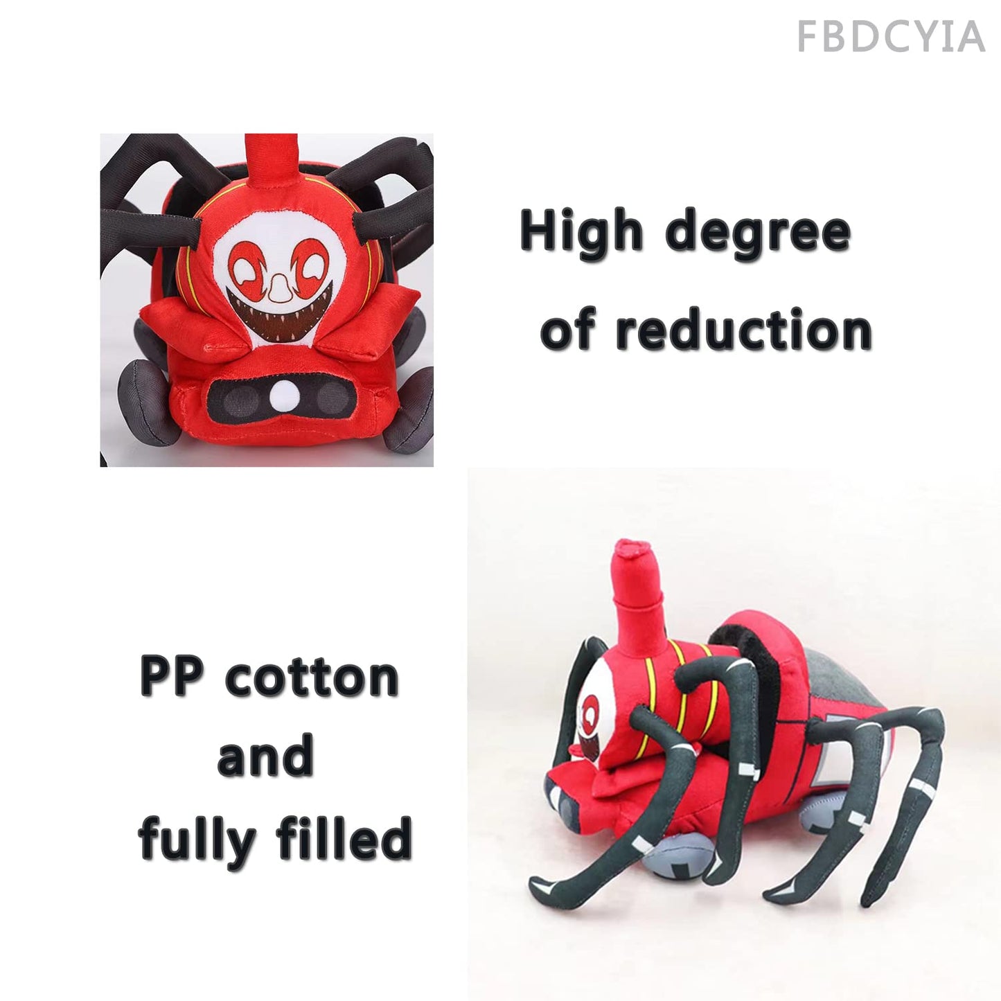 Fbdcyia Choo Choo Charles Plush Toy,10.62Inch Hell Charles Spider Train Doll,Charles Hell Form,Gift For Kids Fans,Choo Choo Train Toy Spider Stuffed Animal