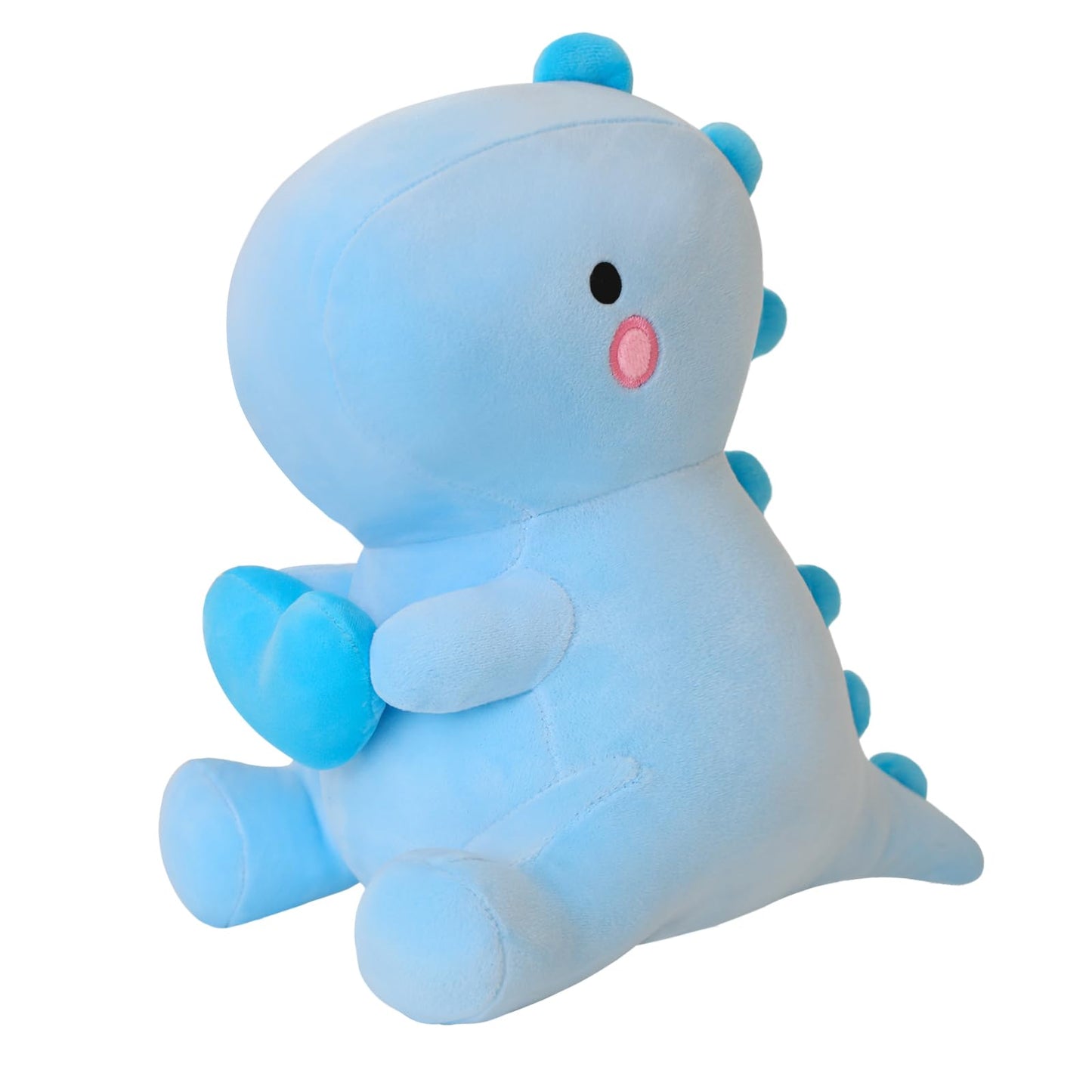 SQEQE Dinosaur Stuffed Animal Plush Toy, 20 inch Blue Cotton Dino with Heart, Perfect Valentine's Day Gift for Kids and Girlfriend