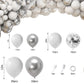 103Pcs Balloon Arch Garland Kit, White Metallic Silver Latex Balloon Garland Party Decoration Set With Silver Confetti Balloons For Girls Birthday Wedding Bridal Engagement Baby Shower Valentine'S Day