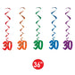 Beistle 30 Whirls 10 Piece, Multicolored