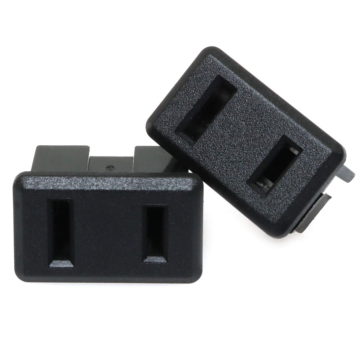 E-Outstanding Us Socket 5Pcs 2 Pins 15A/125V Ac Panel Mount Power Outlet Industrial Plug Power Receptacle Black