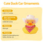 Wonuu Car Rubber Cowboy Ducks, Yellow Duck Decoration Dashboard With Cowboy Hat Necklace Sunglasses, Pink Spots White Cowboy