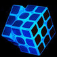 3X3 Blue Fluorescent Speed Cube Glow In Dark Magic Speed Cube 3-D Brain Teasers Iq Puzzles For Kids And Adults (3X3 Blue Fluorescent)