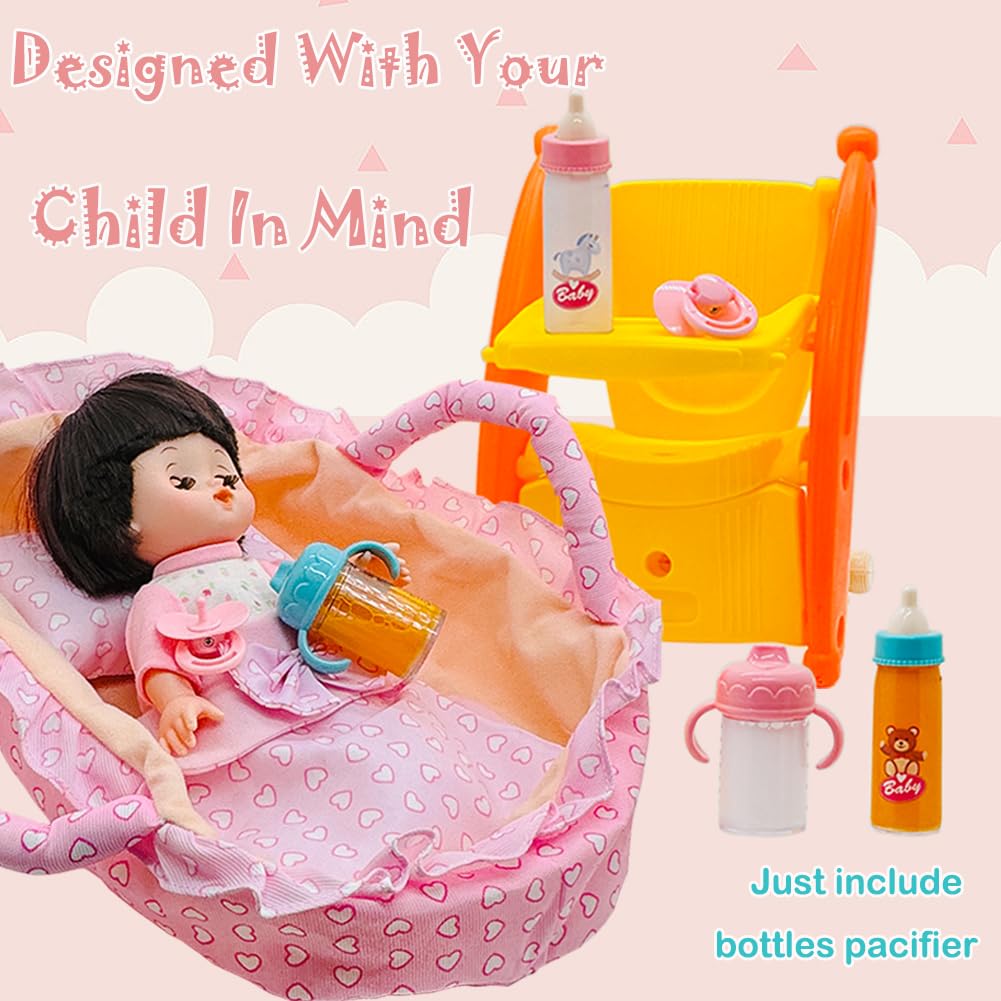 Baby Doll Bottle Accessories Toys Baby Doll Magic Bottles Playset Disappearing Bottles With Pacifier For Little Girls (Small Set(For 8-12' Doll))