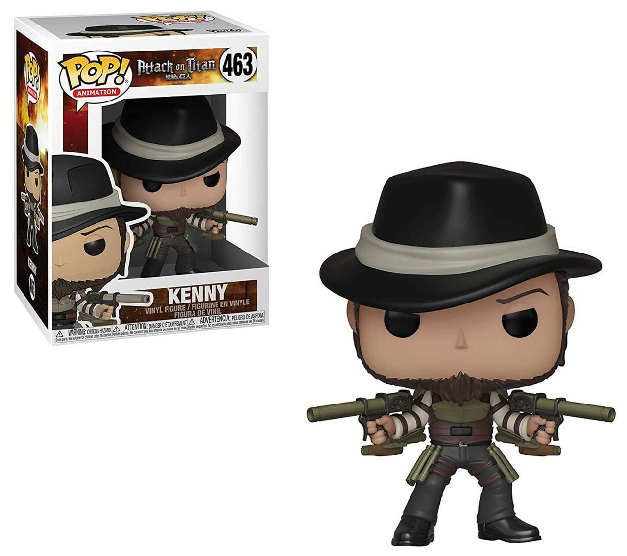 Funko Attack On Titan - Kenny Ackerman Pop! Vinyl Figure (Bundled With Compatible Pop Box Protector Case)